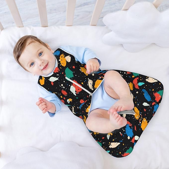 Baby Sleep Sack Sleeveless Sleeping Bag Wearable Blanket Soft Breathable Toddler Sleep Bag Colorful Dinosaur
