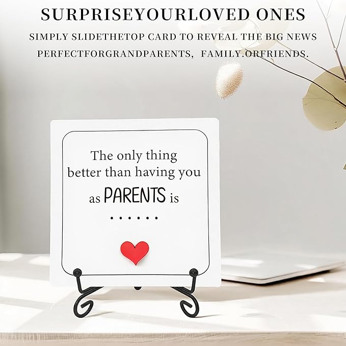 Pregnancy Announcement for Grandma Grandparents, Ultrasound Photo Frame Surprise Box, Baby Announcement Gifts for Dad Mom, Baby Coming Soon Announcement, Pregnancy Reveal Gifts to Grandparents