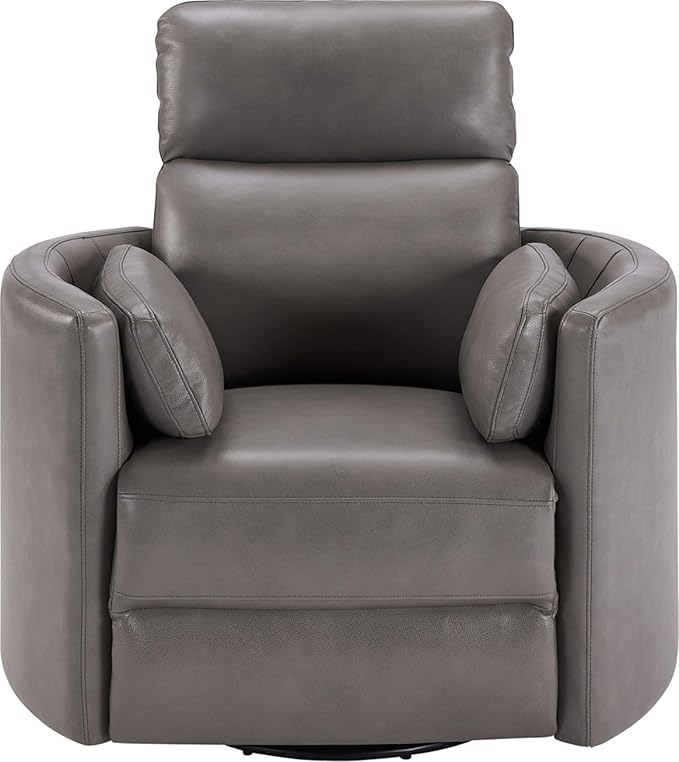 Parker Living Radius - Florence Heron - Powered by Freemotion Cordless Power Swivel Glider Recliner for Adults with USB and Type-C Ports, Single Sofa Chair for Living Room