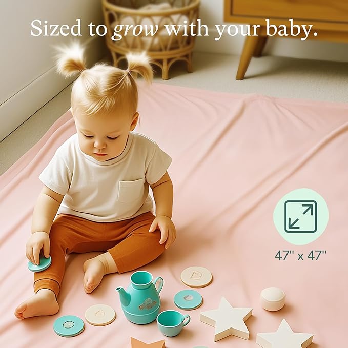 PurComfy Supersoft Swaddle Blanket, Premium Bamboo Viscose Baby swaddling Blankets for Newborns, Lightweight & Breathable Swaddle Blankets for Boys and Girls, 47” x 47”, Neutral Baby Essentials