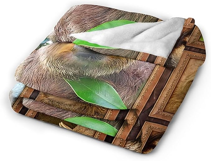 Sloth Throws - Soft Warm Cozy Fleece Blanket for Women, Men, Kids & Adults - 80"x60"