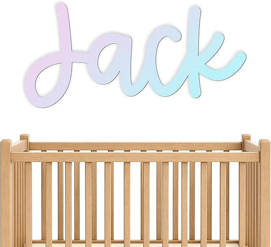 Wooden Name Signs (Glow in Dark) - Fluorescent UV sign, Personalized name for wall, Niece birthday gift, Nephew birthday