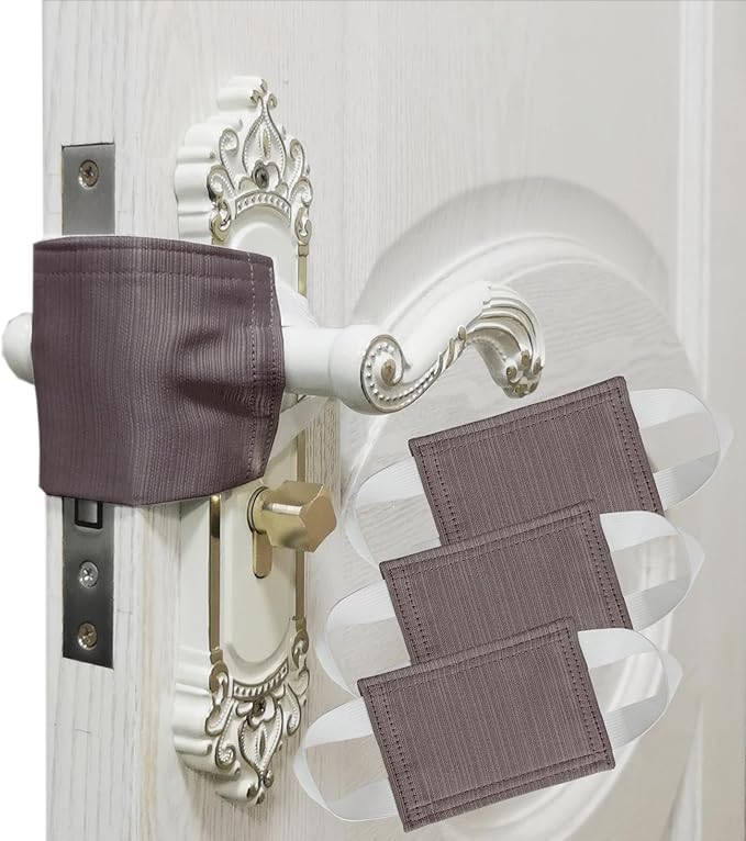 Soft Quiet Door Closer, Reduce Slamming Noise, Anti-Slamming Latch Covers for Light Sleepers, Babies (3, Purple, 4.1 * 3.1 inches)