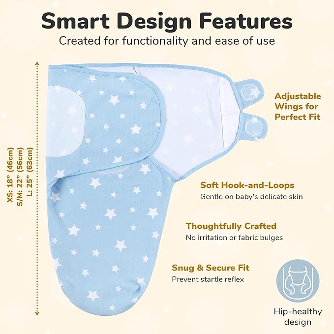 Mama Cheetah Baby Swaddle Sack 3-6 Month, Organic Cotton Swaddle Sleep Sack, Infant Swaddling Blanket Size Large, Large Swaddle Wrap, Easy Swaddles for Boy, 3-Pack