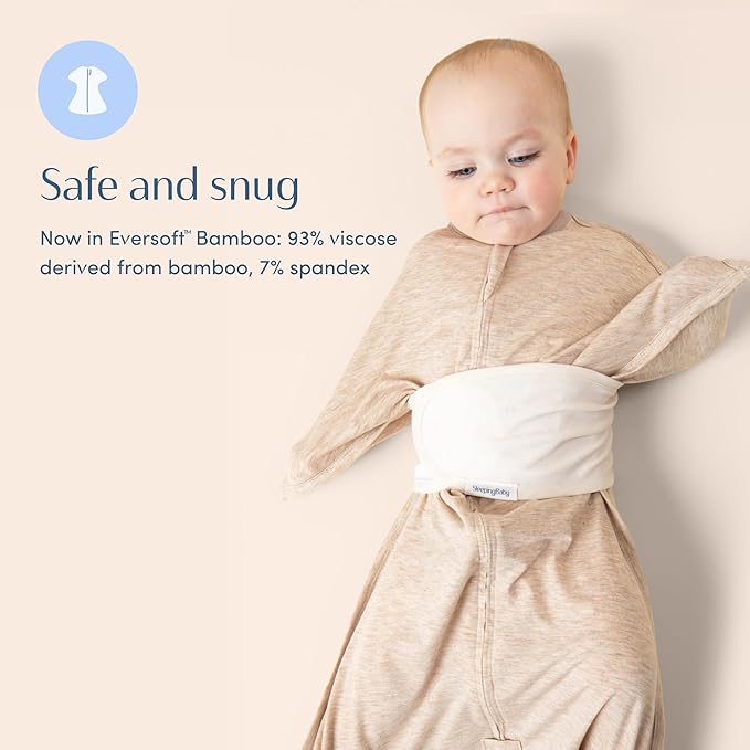SleepingBaby Fleece Zipadee-Zip Transition Swaddle and Snuggle Strap Bundle - Roomy Baby Swaddle Blanket with Zipper Convenience and Wearable Blanket Accessory, Pretty Poppy, Medium (6-12 Month)