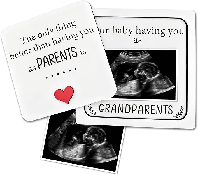 Pregnancy Announcement for Grandma Grandparents, Ultrasound Photo Frame Surprise Box, Baby Announcement Gifts for Dad Mom, Baby Coming Soon Announcement, Pregnancy Reveal Gifts to Grandparents