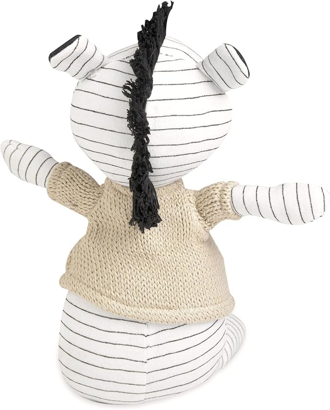 Crane Baby Handmade Zebra Plush Toy, Plush Stuffed Animal, Safari Nursery Decor, Baby Stuffed Animals, Zulu The Zebra