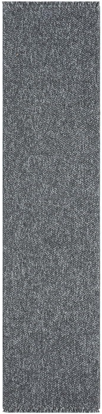 LUXE WEAVERS Solid Machine Woven Smoke 2x8 Area Rug, Indoor Stain-Resistant Carpet