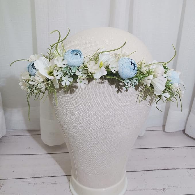 Floral Fall Camellia Flower Crown Rose Headpiece Wedding Bridal Flower Girl Halo Maternity Photo Props FL-03
