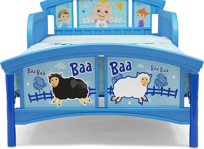 Delta Children Plastic Toddler Bed, Plastic/Steel, CoComelon