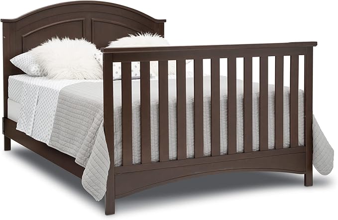 Delta Children Perry 6-in-1 Convertible Crib - Greenguard Gold Certified, Walnut Espresso