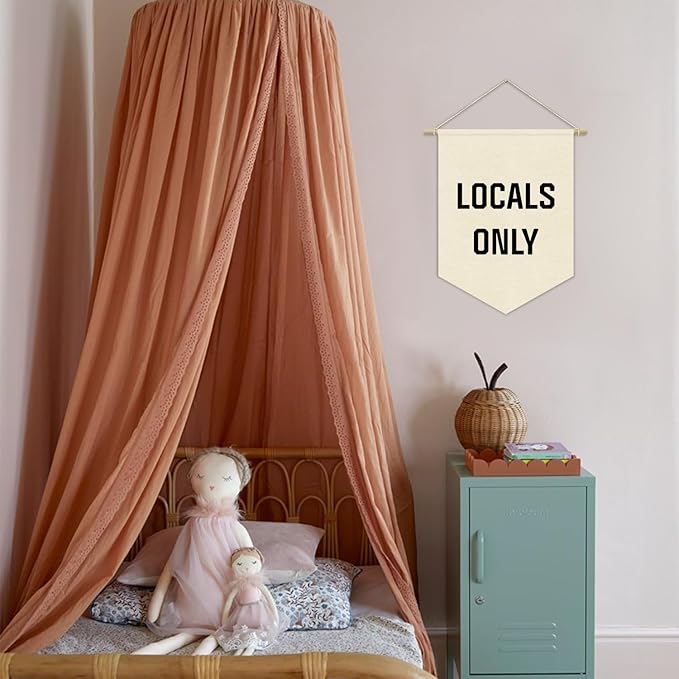 Coastal Beach Decor,Ocean Nursery Linen Canvas Banner, Coastal Nautical Wall Hanging Pennant Flag Banner for Kids Nursery Room Bedroom Home Beach House Decor, 15x11in