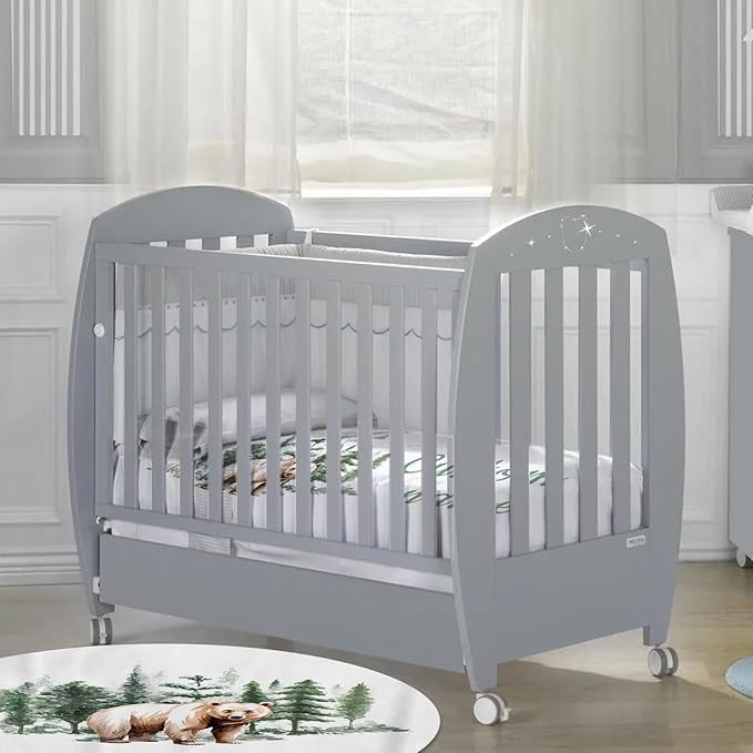 Custom Baby Crib Bedding Set - Brown Bear Design Personalized Name Baby Nursery Bedding 3 Pcs Set - Chic Soft Blanket, Fitted Sheet, Room Rug for Newborns Boys Girls Gifts