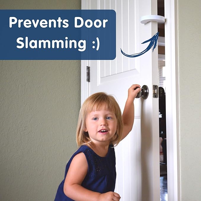 Wittle Finger Pinch Guard - Baby Proof Door Stopper with Soft & Durable Foam - Keeps Doors from Slamming, Prevents Finger Pinch Injuries, and Child or Pet from Getting Locked in Room (2-Pack)