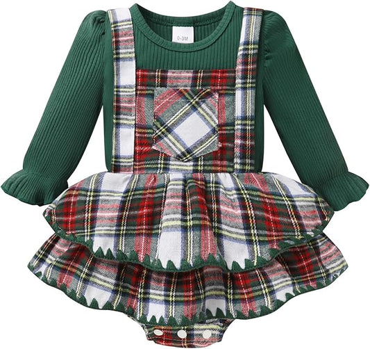 YOUNGER TREE Newborn Baby Girl Fall Winter Outfits Long Sleeve Romper Corduroy Overall Dress Infant Skirt Clothes Sets