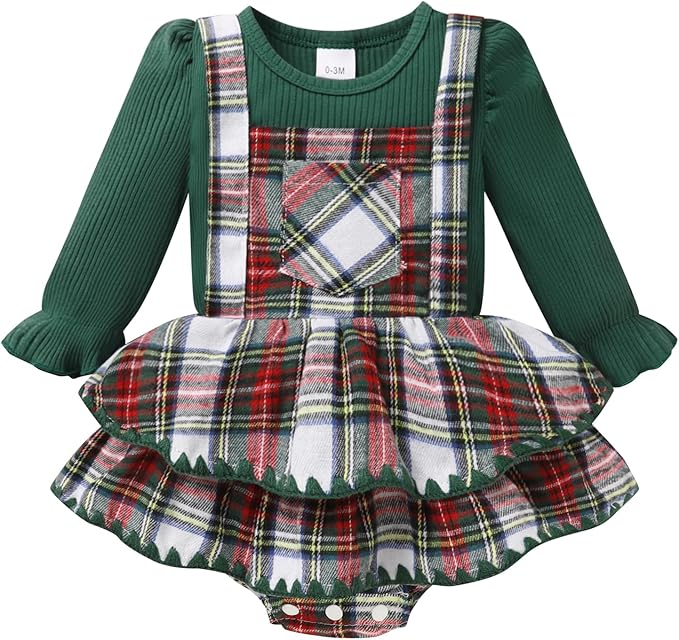 YOUNGER TREE Newborn Baby Girl Fall Winter Outfits Long Sleeve Romper Corduroy Overall Dress Infant Skirt Clothes Sets