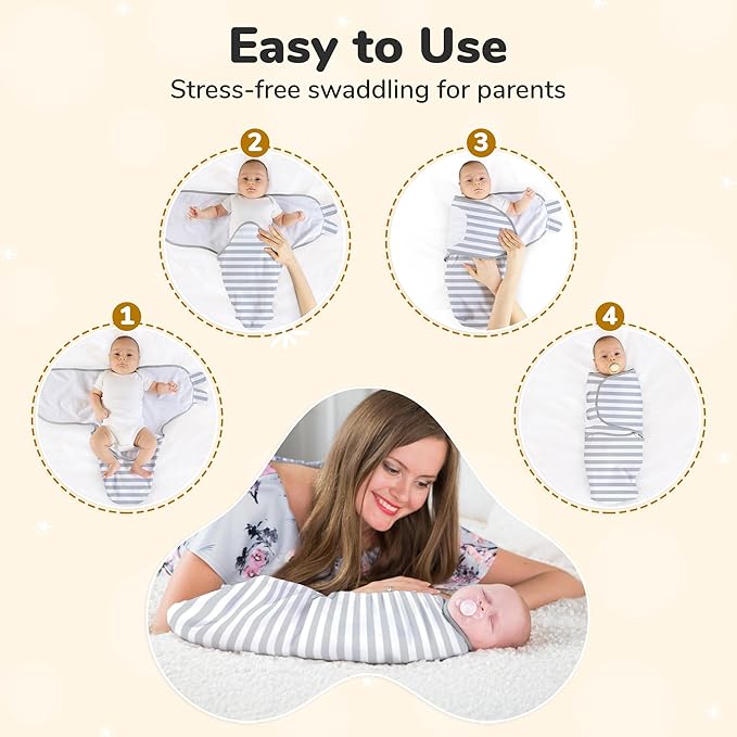 Mama Cheetah Preemie Swaddle Blanket with Zipper, Newborn Swaddle Sack, Baby Swaddles Sleep Sack, Baby Swaddle Wrap for Baby Boy & Baby Girl, 3-Pack