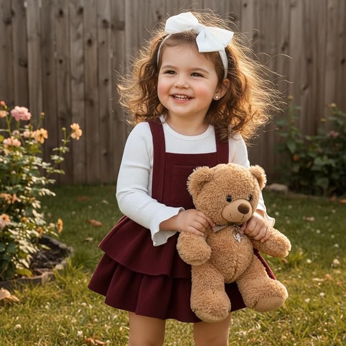 YOUNGER TREE Newborn Baby Girl Fall Winter Outfits Long Sleeve Romper Corduroy Overall Dress Infant Skirt Clothes Sets
