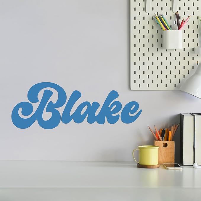 EGD Custom Cursive Letter Wall Decals | Personalized Name Decor with Fancy Font | Baby & Kids Room Decor | Multiple Colors Options (Cursive Fancy 2)