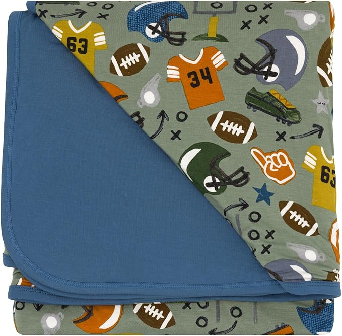 Little Sleepies Cloud Blanket, Soft Viscose from Bamboo Toddler & Baby Blanket for Boys & Girls, Lightweight, Perfect for Hot Sleepers, 50" x 50", Large (Touchdown Time)