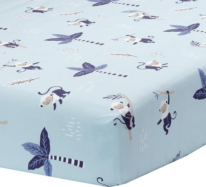 Lambs & Ivy Jungle Party 3-Piece Elephant/Monkey Baby Crib Bedding Set