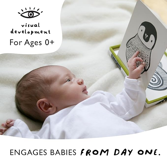 Wee Gallery Art Cards for Baby, Durable High Contrast Black and White Animal Flashcards for Newborns, Brain Development, Sensory Toys, Tummy Time Essentials for Infant and Toddler - Pets