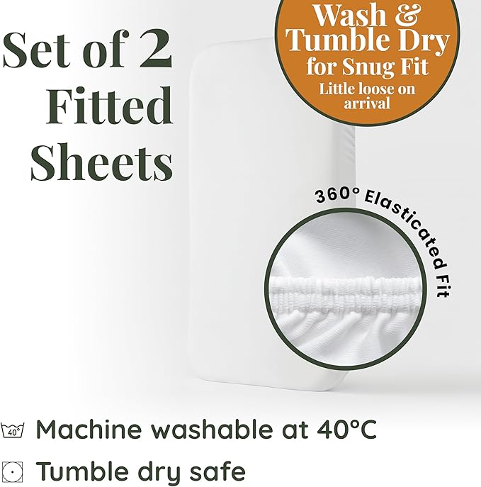 GOTS 100% Organic Bassinet Sheets - Luxurious Turkish Cotton for Halo, SNOO, Dream on Me Karley & Lacy, Delta Children and Simmons Kids City Sleeper Oval or Rectangle Bassinet Bed Pads or Mattresses