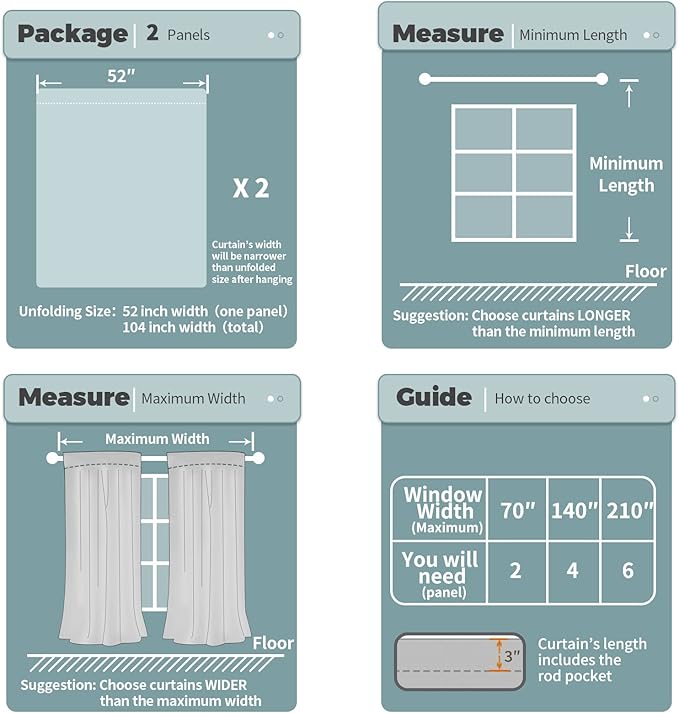 BGment Kids Blackout Curtains for Bedroom, Rod Pocket Room Darkening Curtains Decoration Thermal Insulation Window Drapes for Nursery, Children Room, 2 Panels, Each 52 x 63 Inch, Light Pink