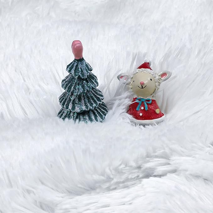 Round Rugs 5Ft White Circle Area Rug, Fluffy Fuzzy Bedroom Carpets for Kids Playroom Home Decor Aesthetic, Plush Soft Shaggy Living Room Rugs for Nursery Dorm Classroom, Modern Cute Shag Furry Carpet
