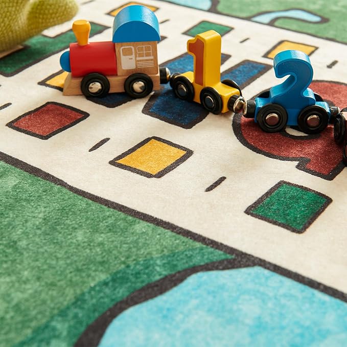 jinchan 5ft Round Rug Washable Fun Rug You are Worthy Playroom Mat Non Slip Cheerful Circle Cool Floor Cover Soft Cozy Low-Profile Emotional Support Throw Carpet for Kids Gift Teens Entryway Bedroom