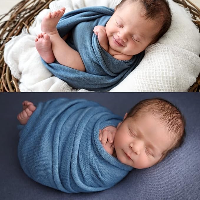 Newborn Photography Props Swaddle Newborn Wraps for Baby Boys Girls Infant Baby Photo Props Shoot Stretch Blanket