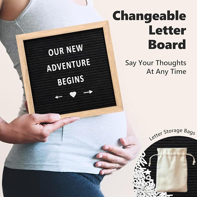 Pregnancy Announcement, Baby Announcements Ideas Set Include Announcement Board, Baby Onesie, Baby Booties, Beanie Hat, Photo Frame and Wood Sign, Baby Coming Soon Announcement Baby Announcement Props
