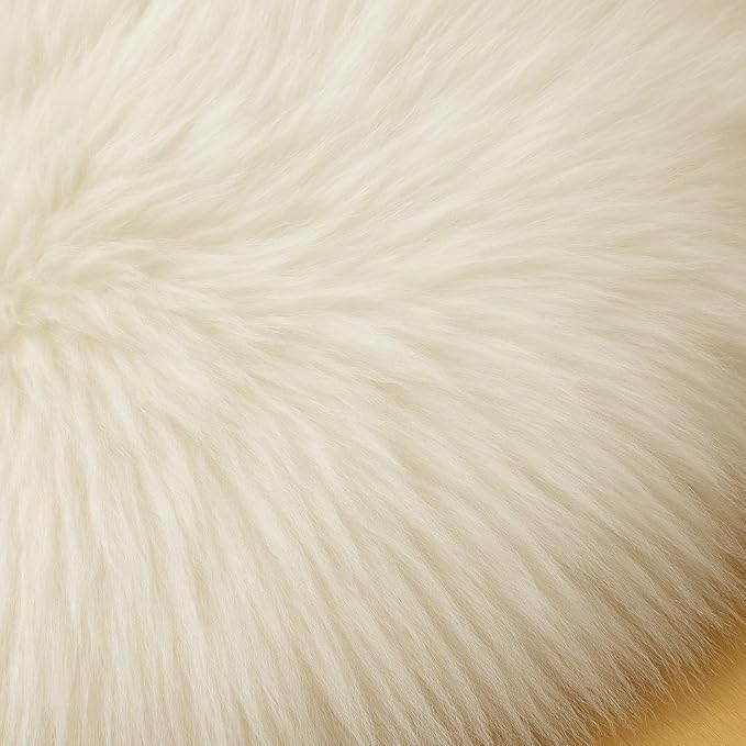Woolous Cloud Rug Pack of 2 - Fluffy Shaggy Faux Sheepskin White Cloud Shaped Rug -Idea for Cozy Kids' Bedroom Decor, Nursery & Living Room (2.4 x 1.8 ft)