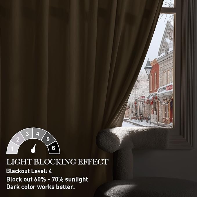 StangH Extra Wide Beige Velvet Curtains 84 inches Long, Pinch Pleated Thermal Insulated Sliding Door Drapes Light Blocking Privacy Room Divider for Living Room Office, W72 x L84, 1 Panel