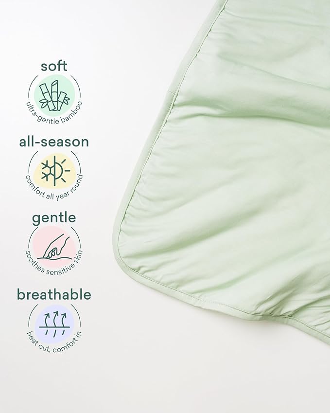 PurComfy Supersoft Baby Blanket, Premium Bamboo Viscose Baby Quilt, Hypoallergenic and Breathable, for Newborns, 33"×33"