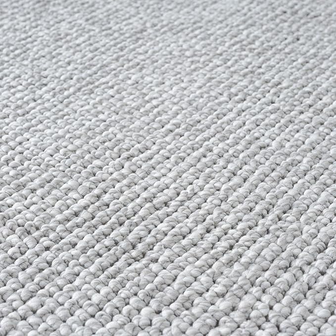 LUXE WEAVERS Solid Machine Woven Gray 8x10 Area Rug, Indoor Stain-Resistant Carpet
