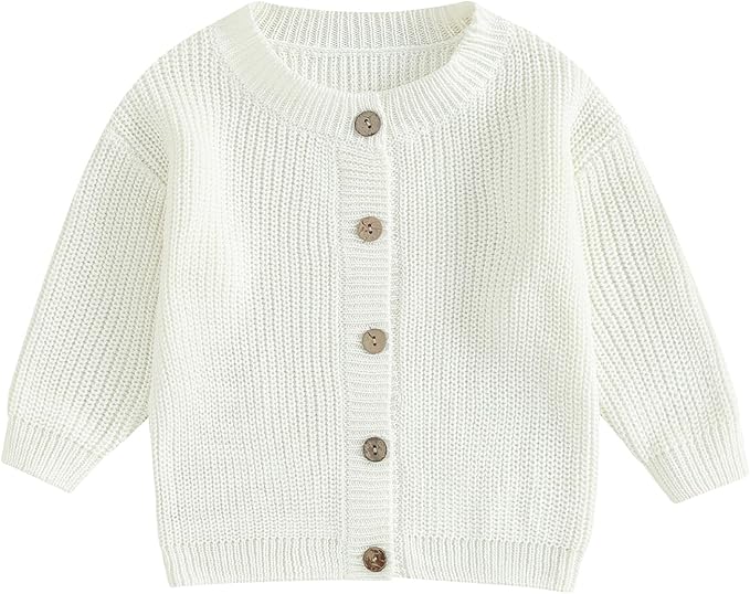 Newborn Baby Boy Girl Knit Sweater Cardigan Winter Warm Button Down Sweatshirt Top Outfit Cute Infant Fall Clothes