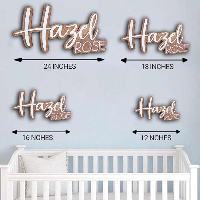 Personalized nursery name sign, name sign, baby name sign, name sign for nursery girl, wooden name sign, nursery decor, custom name sign, Wooden name signs for nursery gift