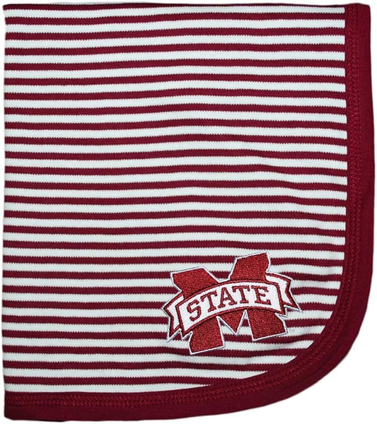 Creative Knitwear Mississippi State M State Striped Baby and Toddler Blanket