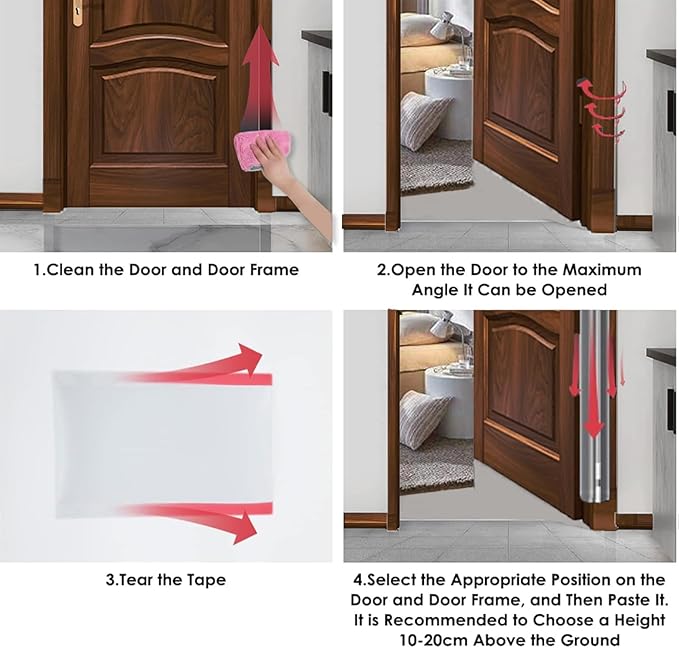 Door Pinch Guard Baby Proofing, Door Hinge Cover, Door Protector for Kids Finger Safety, Door Finger Pinch Guards Heavy Duty, Door jam Shield,JuneSisters