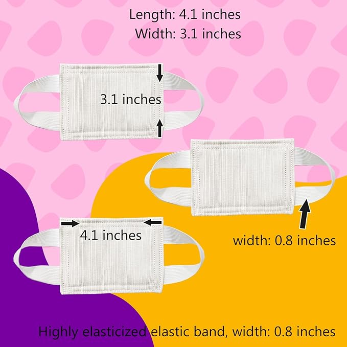 Door Silencer, Cloth Door Latch Cover, Quiet Close Pads to Reduce Slamming Noise for Baby, Nursery, Door Latch Silencer Cushion to Prevent Door from Slamming (3 Pack, Beige, 4.1 * 3.1 inches)