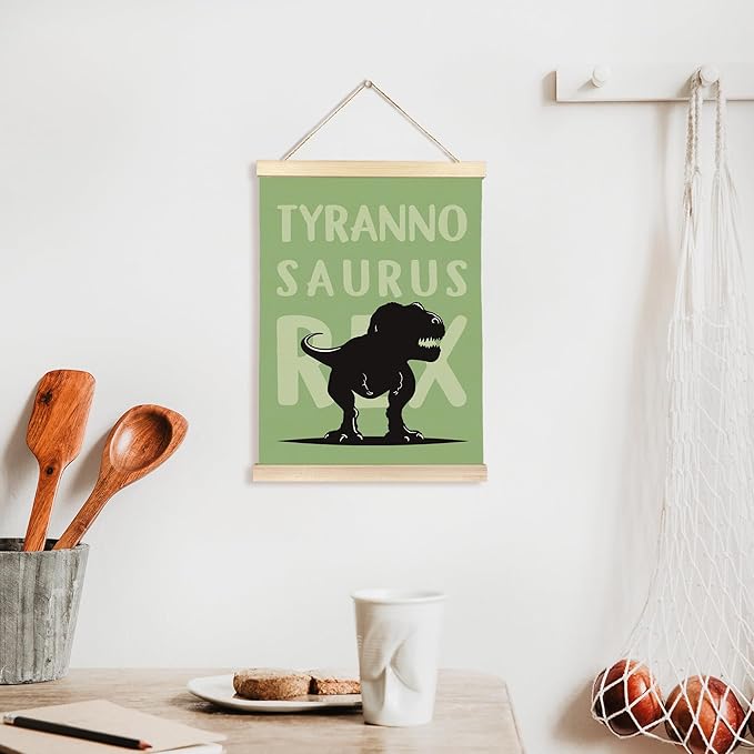 CGBHW Dinosaur Species Poster Hanger Frame 12x16, Sage Green Dino Tyrannosaurus Rex Posters Wall Art Hanging Decor for Boys Room Toddler Bedroom Playroom Nursery Classroom, Educational Wall Art