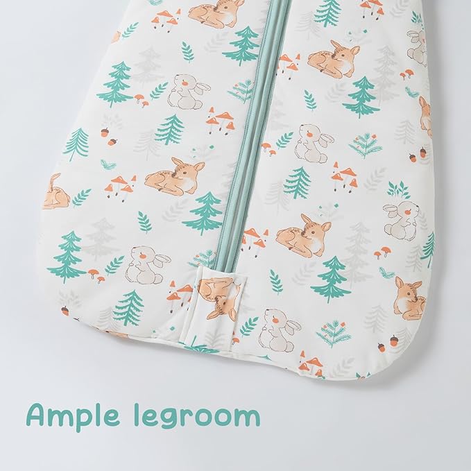 Baby Sleeping Bag 2.5 TOG Cotton Winter Sleep Sack for Newborn babies, Unisex Baby Wearable Blanket with Animal Patterns, Deer, XL