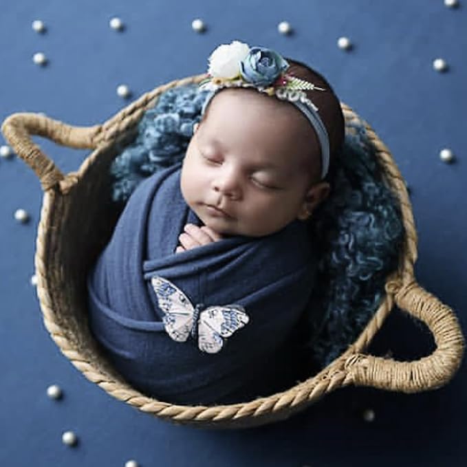 Newborn Photography Props Swaddle Newborn Wraps for Baby Boys Girls Infant Baby Photo Props Shoot Stretch Blanket