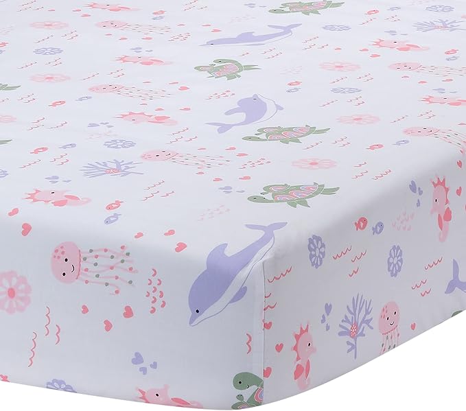 Lambs & Ivy Sea Dreams 3-Piece Dolphin/Turtle Nautical Baby Crib Bedding Set