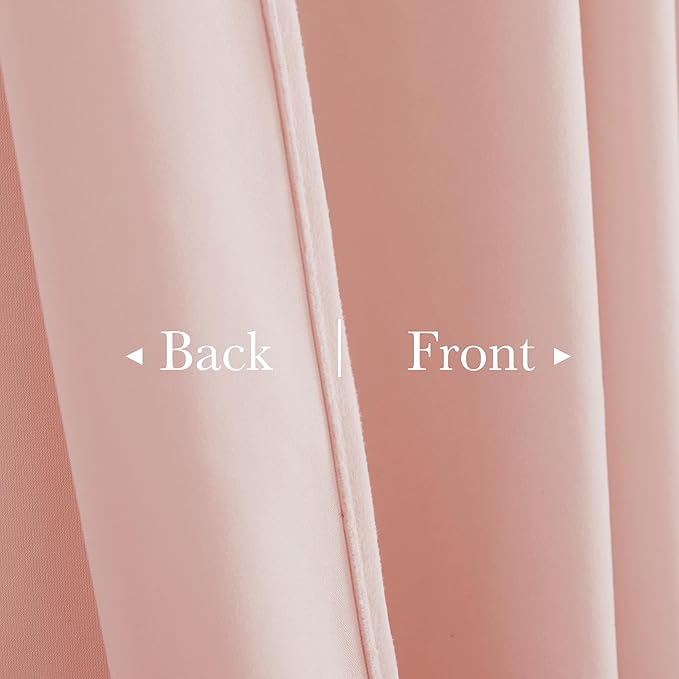 StangH Baby Pink Velvet Curtains 84 Inches Length, Room Darkening Soft Drapes with Back Tab Thermal Insulated Window Treatment for Girls Bedroom, Living Room, 52x84 Inch, 2 Panels