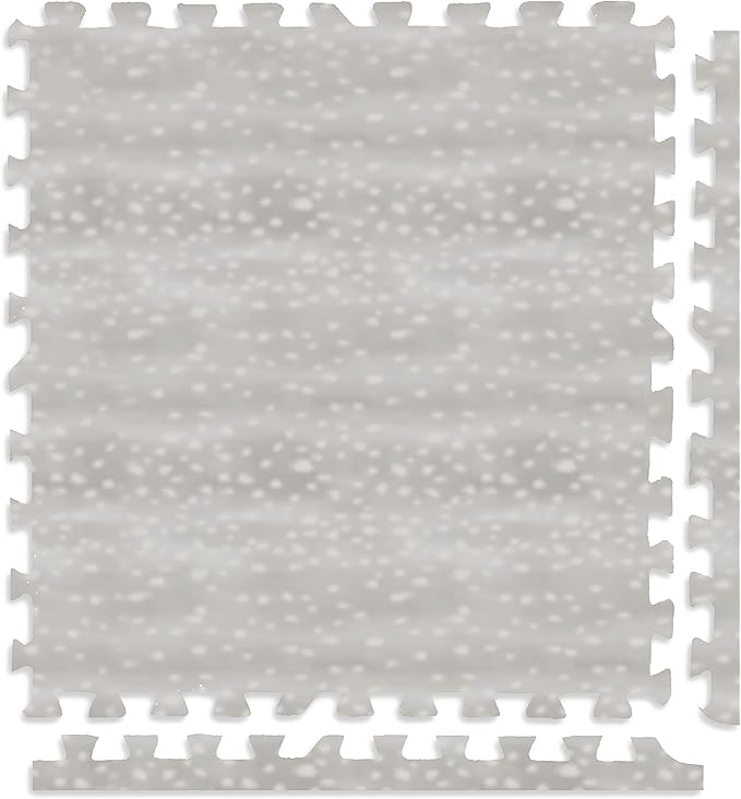 Play Platoon Non-Toxic Large Kids Play Mats for Floors - Extra-Thick Interlocking Foam Tiles. Puzzle Mat Pieces with Border, Neutral Playmat Rug for Toddlers & Children, Beige, 72 x 72 inch