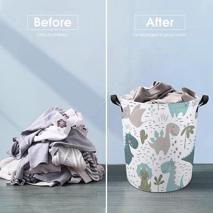 Cute Dinosaur Laundry Basket Palm Boys Hamper Clothes Hamper Toy Storage Bin Dinosaur Room Decor for Boys