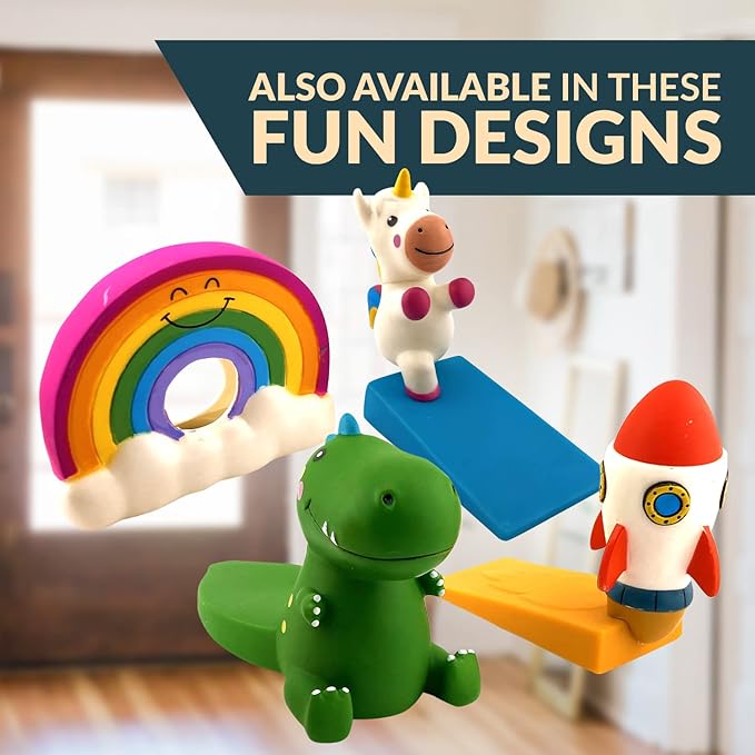 Rocket Door Stopper – Fun Space-Themed Decor for Kids' Rooms, Non-Slip & Durable PVC EVA Material, Safe & Gentle on Floors – Perfect for Little Astronauts