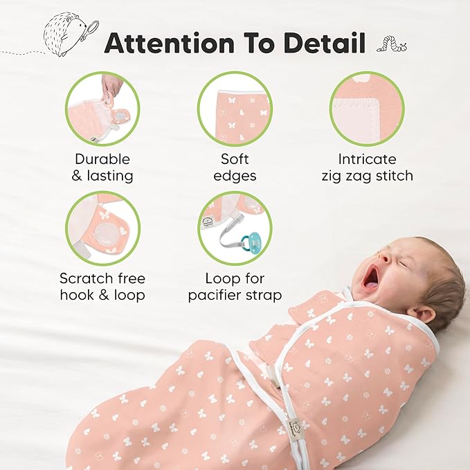 KeaBabies 3-Pack Organic Baby Swaddle Sleep Sacks - Swaddles for Newborns, Infant 0-3 Months, Baby Girls, Boys, Soft & Snug Newborn Sleep Sack, Nursery Swaddling Blankets (Beach Day)